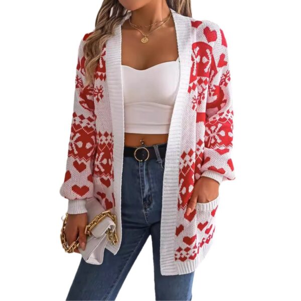 Christmas Women's Open Front Cardigan - Image 4