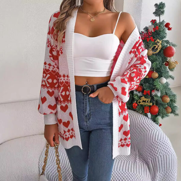 Christmas Women's Open Front Cardigan - Image 5