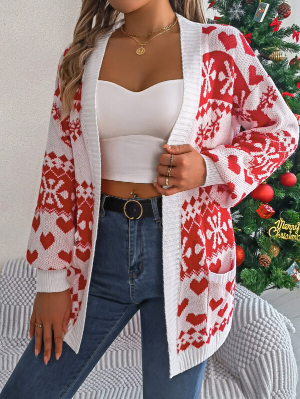 Christmas Women's Open Front Cardigan - Image 6