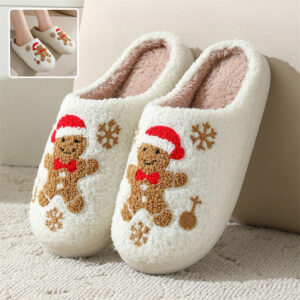 Christmas Gingerbread Non-slip Slippers