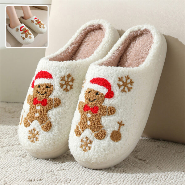 Christmas Gingerbread Non-slip Slippers